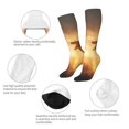 thumbnail image 3 of Goofa Castle Cool Fire Dragon Pattern Adult Stockings, Color-Block Knee High Socks, Comfortable and Breathable, Soft and Stretchable, Sports, and Decoration, 3 of 6