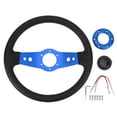 thumbnail image 2 of Racing Steering Wheel 13in Racing Style Steering Wheel PU Material Enhanced Grip Easy Installation for Most Vehicles, 2 of 7