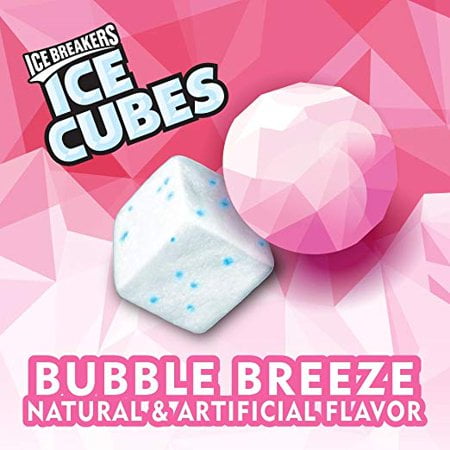 Ice Breakers, Ice Cubes Bubble Gum, Bubble Breeze, 3.24 Oz, 4 Ct