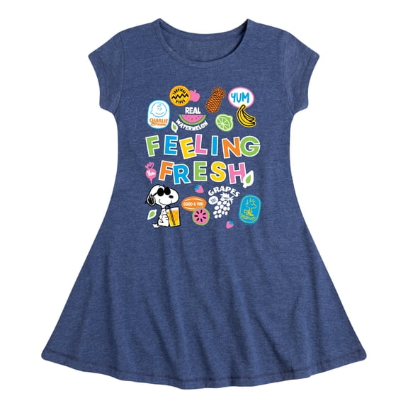 Peanuts - Feeling Fresh - Youth Girls Fit And Flare Short Sleeve Dress