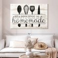 thumbnail image 2 of Elephant Stock Happiness Is Homemade Kitchen Tools Wall Art - Horizontal Canvas Wall Art - Living Room Wall Decor - Wall Signs Canvas - Beige And Black Decor - 51" x 34", 2 of 4