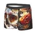 thumbnail image 2 of Daiia Rose Floral Skull Men's Underwear Boxer Briefs, Cotton Stretch Moisture-Wicking Underwear-Large, 2 of 9