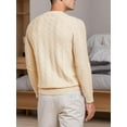 thumbnail image 5 of Coshow Men's Twisted Knitted Sweater Crewneck Slim Fit Casual Pullover Sweaters, 5 of 5