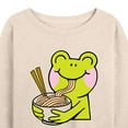 thumbnail image 3 of Instant Message - Kawaii - Ramen Noodles For Frog - Women's Lightweight French Terry Long Sleeve Shirt, 3 of 6