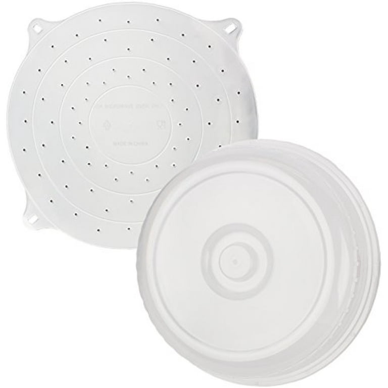 BYDOT Microwave Splatter Cover for Food Clear Like Microwave Splash Guard  ABS 