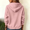 thumbnail image 6 of Nowekniz Fall Women Knit Fleece Hoodie Pullover Sweater, Loose Fit Long Sleeve Drawstring Hooded Sweatshirt with Pockets, Casual Fashion Daily Outfit Top, 6 of 6