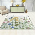 thumbnail image 3 of Dreamtimes Vintage Colorful Herbs and Wild Flowers Floral Area Rug, 4'x5' Pet & Child Friendly Carpet for Living Room Bedroom Dining Room,Indoor Outdoor Soft Rug Washable Non Slip Comfortable Area Rug, 3 of 6