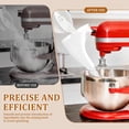 thumbnail image 4 of 2 PCS Flour Funnel for KitchenAid Mixer 7 Qt, Anti-Splash Attachment for Tilt-Head Stand Mixer 7 Quart (KSM70), Dishwasher Safe No-Mess Baking Tool, Easy Pour Accessory (White), 4 of 11
