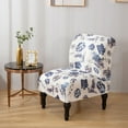 thumbnail image 2 of TOPCHANCES Accent Chair Cover, Armless Slipper Chair Protector Stretch Jacquard Slipcover, Blue, 2 of 10