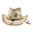 thumbnail image 4 of Sombrero de sol de unisex Sombreros de sol de Panamá Sombreros con protección UV Sombreros de paja bohemios para al, 4 of 9
