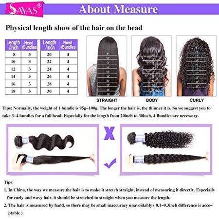 Sayas Hair 10a Grade Brazilian Body Wave Human Hair Bundles Weave