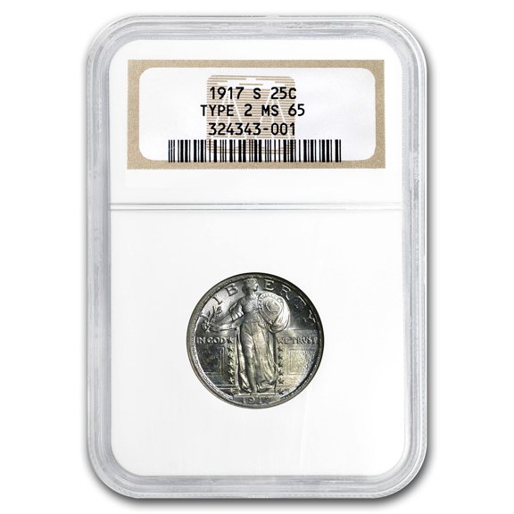 1917-S Standing Liberty Quarter Type-II MS-65 NGC