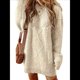 thumbnail image 1 of Vestido Minisuéter Holgado de Larga con Cuello Redondo y Punto para Mujer, Estilo Informal, para Otoño e Invierno. S, 1 of 6
