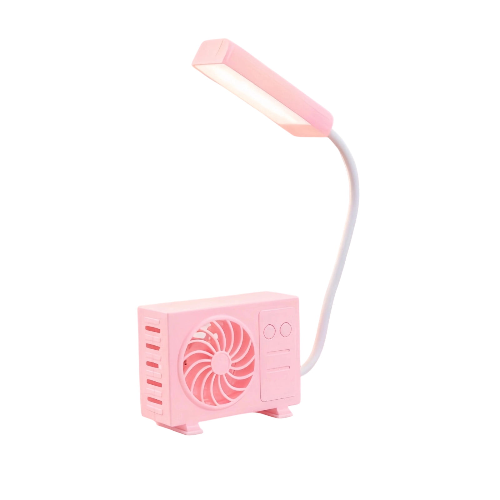 Desktop Cooling Fan With LED Light Three Speed USB Rechargeable Table Fan Quiet Portable Airflow Fan For Office Bedroom Dorm Desk Use Compact Personal Cooling Device