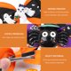 thumbnail image 3 of Pinzas para el pelo de murciélago de Halloween con pequeño fantasma, calabaza, pequeña araña, decoraciones de dibujos animados, pasadores de cocodrilo, 3 of 6