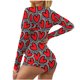 thumbnail image 1 of Body Sexy de manga larga con cuello en V y estampado sin posición para el Día de San Valentín para mujer, lencería Sexy, pijama, mono Fridja nalpqowj17930, 1 of 7
