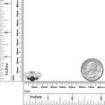thumbnail image 4 of Gem Stone King 10K White Gold Green Mystic Topaz London Blue Topaz and White Lab Grown Diamond 5 Stone Bridal Engagement Wedding Ring Set for Women (0.92 Cttw, Round: 5MM and 3MM, Size 8), 4 of 6
