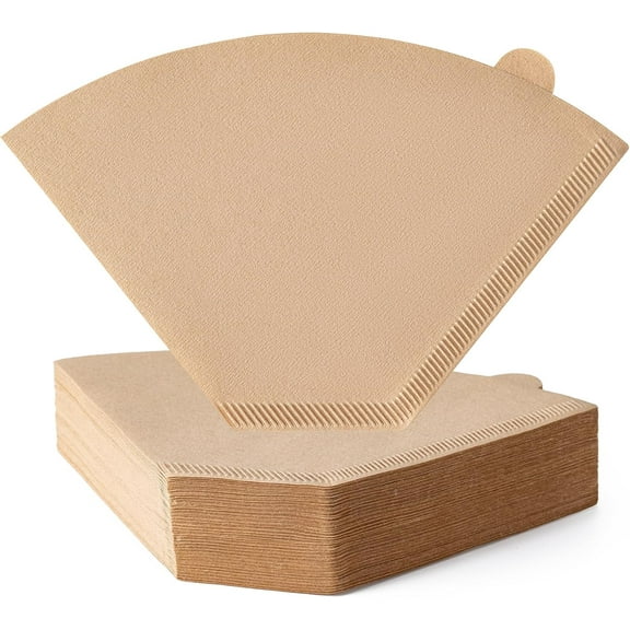 Superior Hub Coffee Filters, #4 Cone Coffee Filter 100 Count, Unbleached Natural Paper Filter 8-12 Cup, Disposable for Pour Over and Drip Coffee Maker