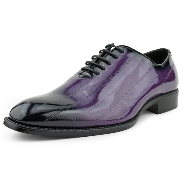 Urter blive irriteret Uovertruffen Bolano Mens Classic Oxford Lace Up Block Heel Dress Shoes Purple Size 9 -  Walmart.com