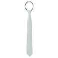 thumbnail image 1 of INSPIRE CHIC Corbatas delgadas para hombres, corbatas de color sólido con cremallera, corbata ajustable para el cuello, corbata de boda para el novio, gris plateado, talla única, 1 of 6