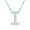 I, variant on K-KED Micro Pave 1.4mm Round Moissanite A-Z Initial Alphabet Necklace Sterling Silver