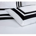 thumbnail image 4 of Chezmoi Collection Wyatt 7-Piece Queen Bed in a Bag Comforter Set with Sheets Hotel Style White/Black Square Pattern Bedding Set, 4 of 8