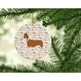 thumbnail image 2 of Pembroke Welsh Corgi Merry Christmas Ceramic Ornament, 2 of 3