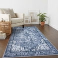 thumbnail image 6 of Brisasol Washable Rug for Entryway 3x5 Blue Area Rug with Rubber Backing Vintage Floor Carpet for Bedroom Living Room Kitchen, 6 of 7