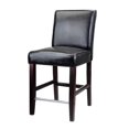 thumbnail image 3 of Ira Smooth Fabric Upholstered Counter Height Bar Stool with Wood Legs, 3 of 4