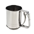 thumbnail image 1 of Inteprter Tamiz grande para hornear taza de acero inoxidable azúcar en polvo Manual polvo harina malla tamiz cocina herramienta para hornear Herramientas y accesorios para hornear, 1 of 6