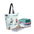 thumbnail image 2 of FORMRS Womens Canvas Tote Bag with Zipper Inner Pocket Shoulder Handbag, Ice Play, 2 of 7