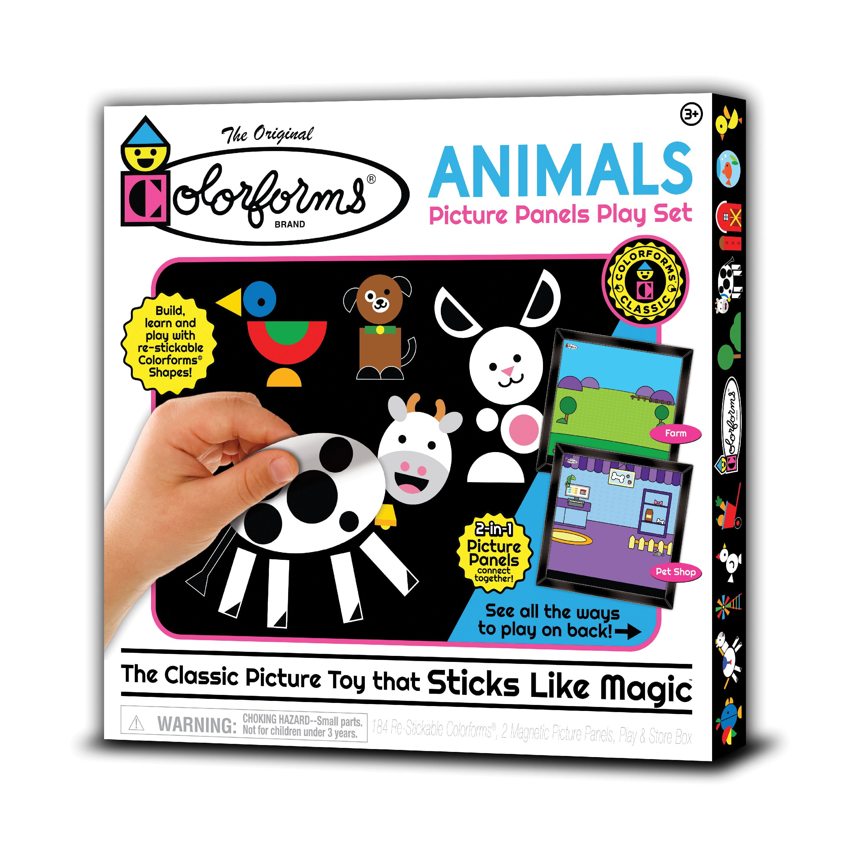R Kahootz Colorforms Classic Re-Stickerable Sticker Set-Animals 