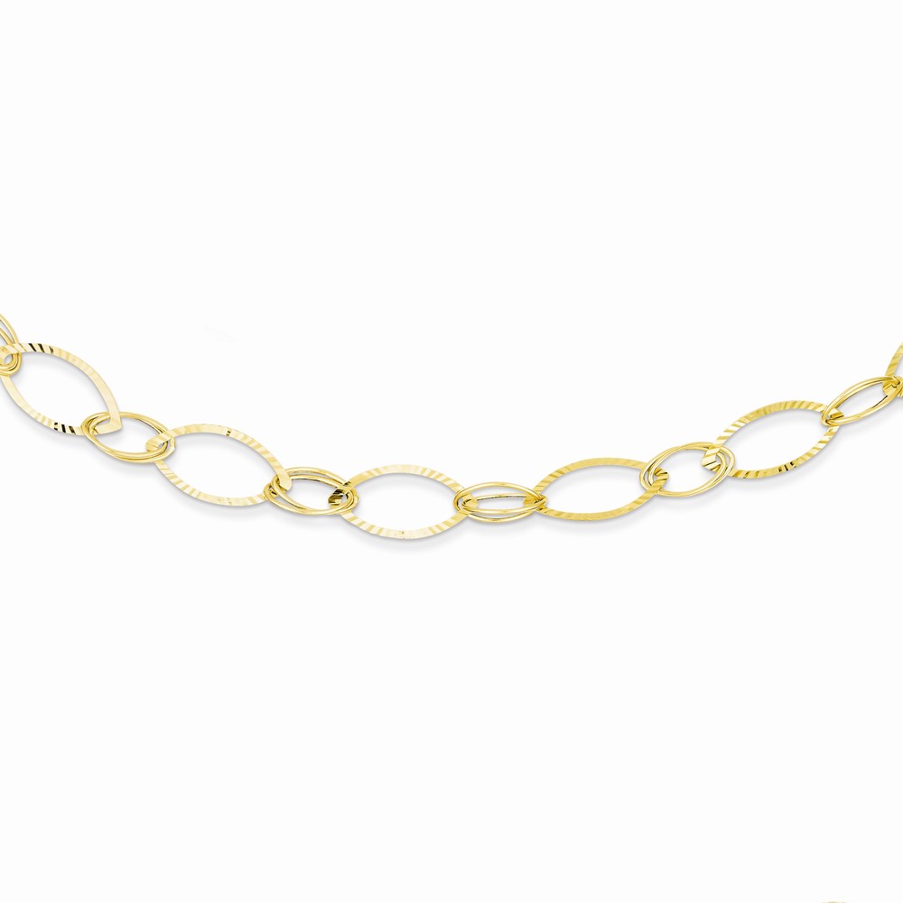 14K Yellow Gold Fancy Link Necklace -36 