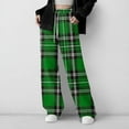 thumbnail image 1 of Cowsor Girls Casual Pants Plaid Stretch Comfy Lounge Pants Drawstring Waist with Pockets, 1 of 7