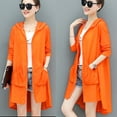 thumbnail image 5 of LoyisViDion Coat Women Sun Protection Clothing Long Sleeve Shirt Hoodie Summer Lightweight Jacket Orange 10(XL), 5 of 8