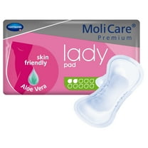 MoliCare Premium Lady Pads Female Incontinent Pad 4-1/2 X 10-1/2 Inch 168634, Lady 2 Drop, 14 Ct
