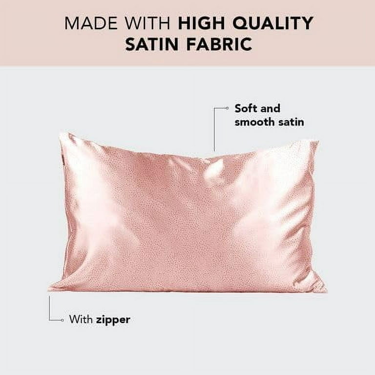 Kitsch Satin Pillowcase for Hair and Skin Queen, Softer Than Silk Pillow  Cases for Hair, Cooling Satin Pillowcase with Zipper, Pillow Case Covers