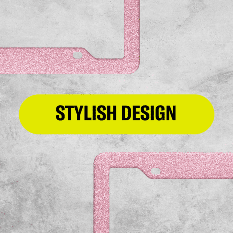 Auto Drive Pink Glitter License Plate Frame photo 4