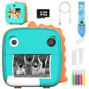 JANABANG Instant Print Camera for Kids 1080p Selfie 48mp Kid Instant Cameras That Print Photos, Christmas Birthday Gifts for Girls Boys Age 3-12, Toddler Camera Toys with 32GB Card