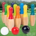 thumbnail image 3 of Juego De Bolos Para Césped, Juego De Bolos De Madera Para Patio Trasero Con 10 Pines, 3 Bolas Y Bolsa De Malla Para Niños Y Adultos, Diversión Familiar Para Interiores Y Exteriores Guardurnaity OD014181-00, 3 of 6