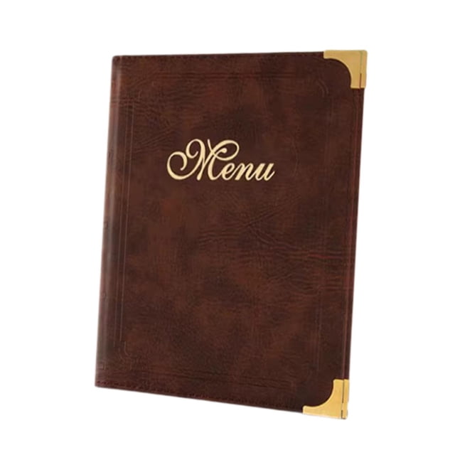 Terraxo Menus Cover for Service Guide Book Refillable Menu Organizer Price List Book Coffee