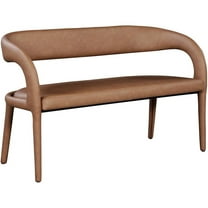 Pemberly Row Modern / Contemporary Brown Vegan Leather Bench