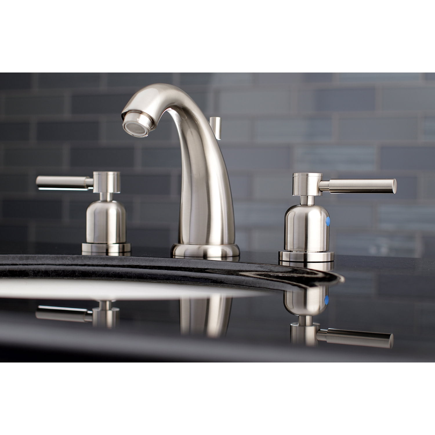 Kingston Brass KB8988DL 8 in. Widespread Bathroom Faucet, Brushed Nickel