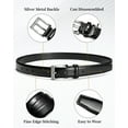 thumbnail image 3 of Maikun Belts for Men Black Belt Men Dress Belt For Casual Suits Jeans Uniform, 3 of 8