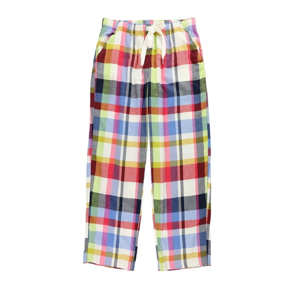 American Eagle Womens Plaid Drawstring Pajama Lounge Pants, Multicoloured, Small