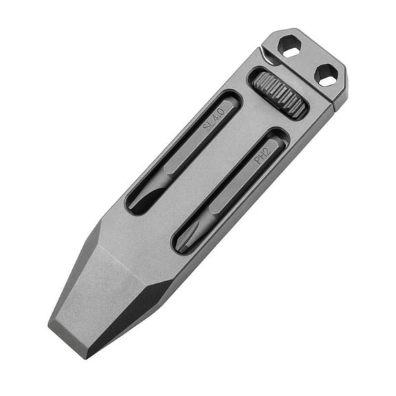 TC4 Titanium Alloy Multi-Function Pry Bar Corkscrew Screwdriver Mini Wrench Crowbar Pocket Tool Pendant,1 x Pry Bar,Photo Color