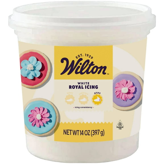 Wilton White Royal Icing Stiff Consistency Ready-To-Use 14oz