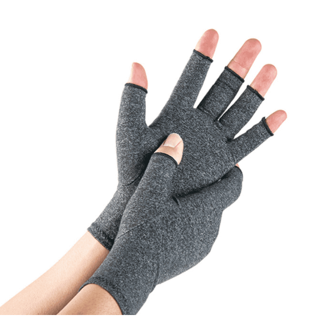 1 par de guantes de compresión para artritis para mujeres y hombres, guantes de compresión sin dedos, transpirables y que absorben la humedad para aliviar los dolores del túnel carpiano, dolores reuma Namotu CZYD-HQ77-2