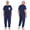 Navy Blue, variant on Men Elderly Special Needs Patients Anti-strip Adaptive Jumpsuit Short Sleeve One-piece Rompers Navy Blue XL