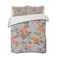 thumbnail image 2 of Red Rose Twin Size Down Alternative Comforter, Lightweight Comforter Quilt Bedding Set with Pillow Shams Farmhouse Romantic Botanical Floral Vines All Seasons Bed Comforter Duvet Insert 68"x86", 2 of 7